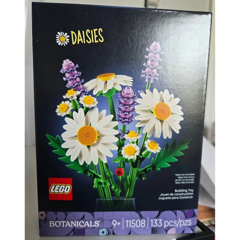 LEGO Botanicals Daisies 11508 Building Toy Set 133 Pieces White Yellow Flowers